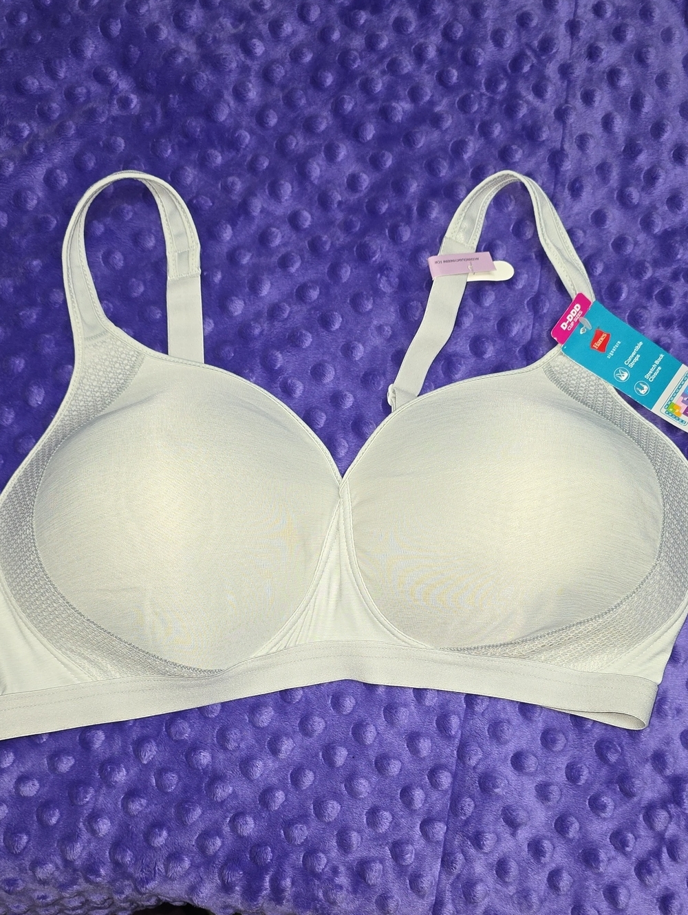 Hanes White Wireless Molded Cup Bra - Smooth Everyday Support